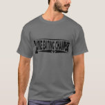 Hanukkah "Latke Eating Champion" Cotton T-Shirt<br><div class="desc">Hanukkah "Latke Eating Champion" 100% Cotton T-Shirt Choose from a variety of shirt sizes, colours, and styles. Style: Men's Basic Dark T-Shirt Comfortable, casual and loose fitting, our heavyweight dark colour t-shirt will quickly become one of your favourites. Made from 100% cotton, it wears well on anyone. We’ve double-needle stitched...</div>