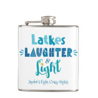 Hanukkah Latkes Laughter Light Funny Custom Name