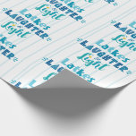 Hanukkah Latkes Laughter Light Modern Typography  Wrapping Paper<br><div class="desc">“Latkes, laughter & light.” This wrapping paper features a playful, whimsical handcrafted typography pattern in turquoise, blue and teal along with pale, aqua blue hand drawn lines on a white background. Feel the warmth and joy of the holiday season whenever you use this fun, simple, modern Hanukkah wrapping paper. Matching...</div>