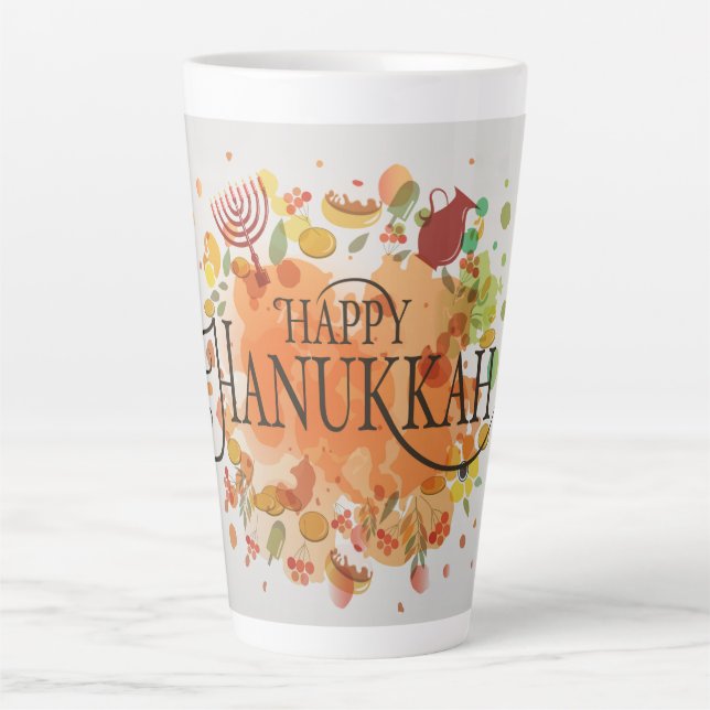 Hanukkah Latte Mug (Front)