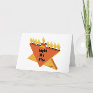 HANUKKAH LIGHT MY FIRE MENORAH GIFT HOLIDAY CARD