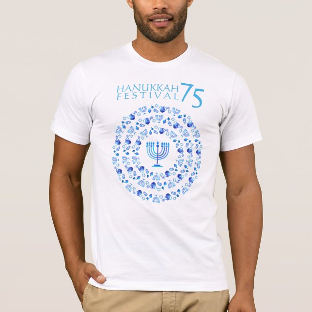 Hanukkah Lights Festival Anniversary 75th T-Shirt (Front)