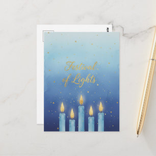 Hanukkah Lights Postcard