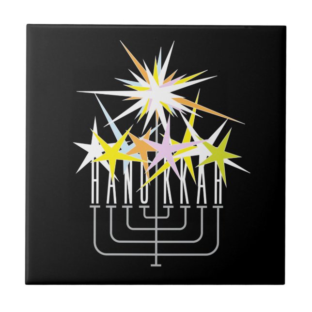 Hanukkah Lights Tile (Front)