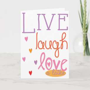 Hanukkah "Live Laugh Love a latke" Card w/Envelope