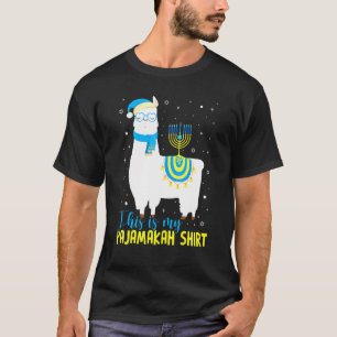 Hanukkah Llama Christmas Happy Llamakah Pyjamas Al T-Shirt