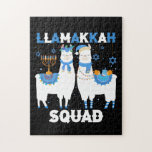 Hanukkah Llama Christmas Happy Llamakah Squad Cute Jigsaw Puzzle<br><div class="desc">Funny llama alpaca Menorah gifts for women and men,  teens,  kids,  girls,  boys who love Hannukah,  Channukah Jewish Holidays,  Happy Llamakah,  Jewish llama Christmas stockings. Ideal gift for Christmas,  St. Nick,  New Year,  birthday gift and other holidays.</div>
