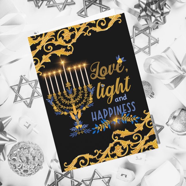 Hanukkah Love, Light and Happiness  Card (Creator Uploaded)