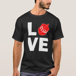 Hanukkah Love Vintage Dreidel Jewish Holiday T-Shirt