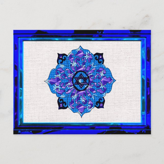 Hanukkah Mandela Holiday Postcard (Front)