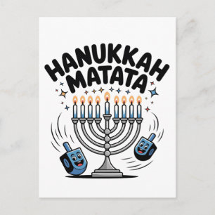 Hanukkah Matata Funny Jewish Hanukkah Postcard