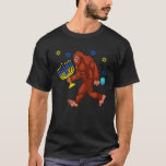 Hanukkah Menorah Bigfoot Funny Yeti Chanukah Jewis T-Shirt<br><div class="desc">Hanukkah Menorah Bigfoot Funny Yeti Chanukah Jewish Gift T Shirt</div>