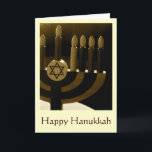 Hanukkah Menorah Card<br><div class="desc">This retro card celebrates the Festival of Lights in style.</div>
