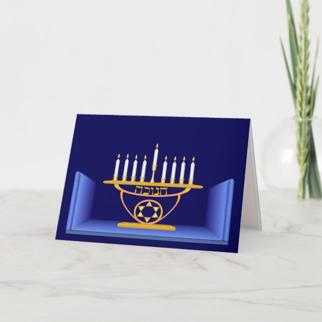 Hanukkah Menorah Card (Front)