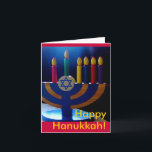 Hanukkah Menorah Card-Colours<br><div class="desc">This lovely card is perfect for celebrating Hanukkah.</div>