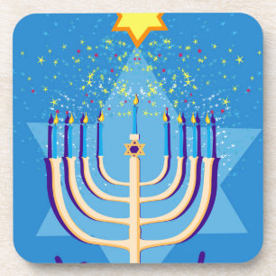 hanukkah menorah coaster