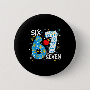 Hanukkah Menorah Dreidel 67 Festive Chanukah Six S 6 Cm Round Badge