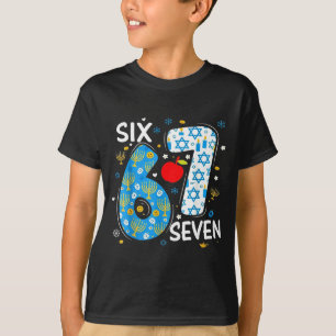Hanukkah Menorah Dreidel 67 Festive Chanukah Six S T-Shirt