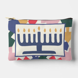 Hanukkah Menorah Dreidels Game Accessory Pouch