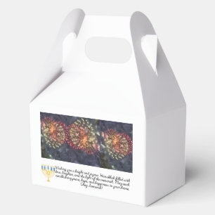 Hanukkah menorah , fire crackers favour box