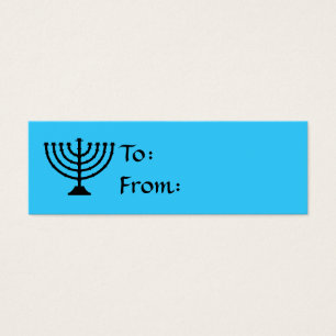 Hanukkah Menorah Gift Tags
