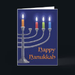 "Hanukkah Menorah." Greeting Card<br><div class="desc">"Hanukkah Menorah." is a digital painting made in Photoshop of a Hanukkah Menorah with candles lit for the third night. I hope you enjoy it.

Thank you, 
Corbie Eva Crouse</div>