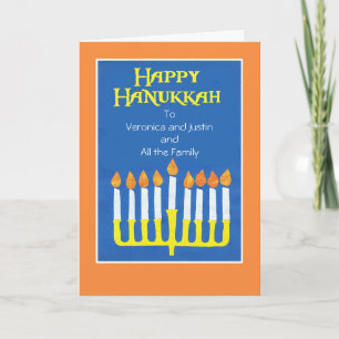 Hanukkah Menorah Greeting Card to Personalise