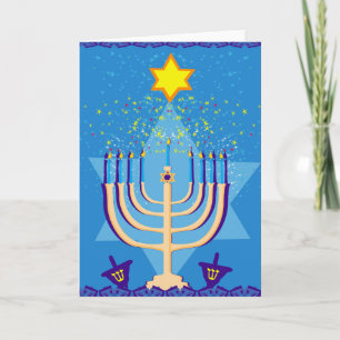 hanukkah menorah holiday card