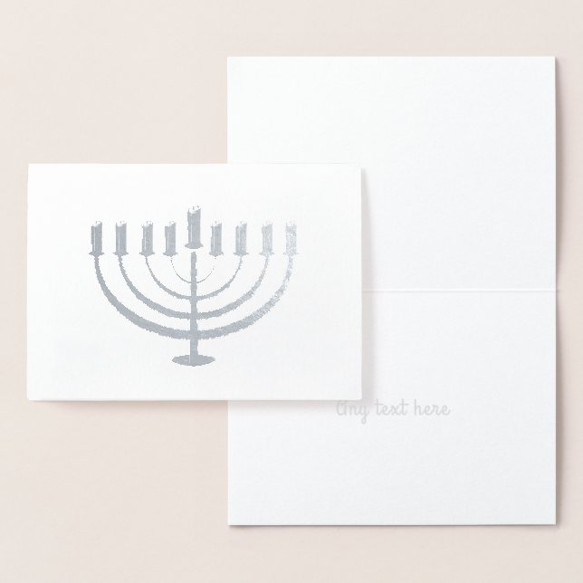 Hanukkah Menorah Holiday Custom Card (Display)