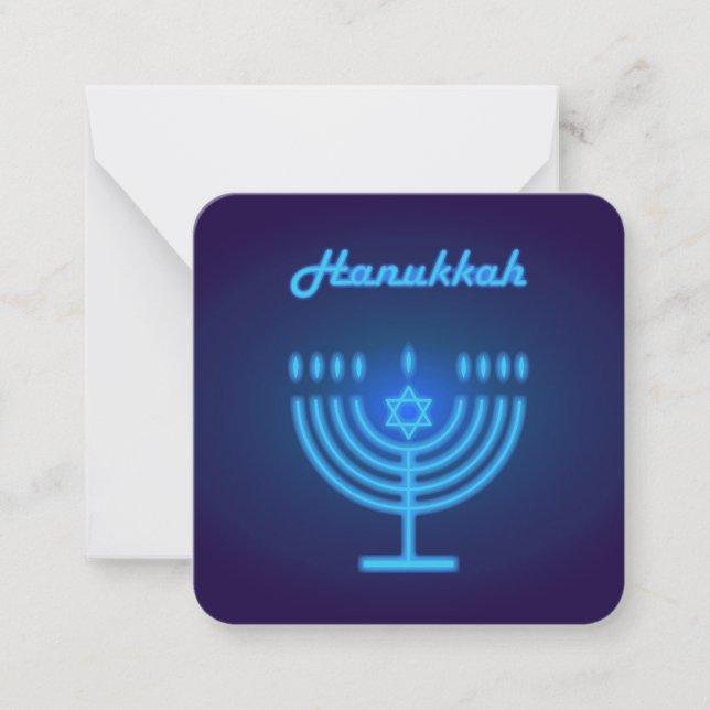 Hanukkah Menorah lights Festival decoration Card (Front)