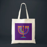 Hanukkah Menorah Lights Holiday symbol Tote Bag<br><div class="desc">Hanukkah Menorah Lights Holiday symbol. Hanukkah Logo Decoration. Irael,  Jerusalem. Sofiartmedia Modern Design.</div>