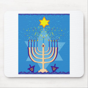 hanukkah menorah mouse pad