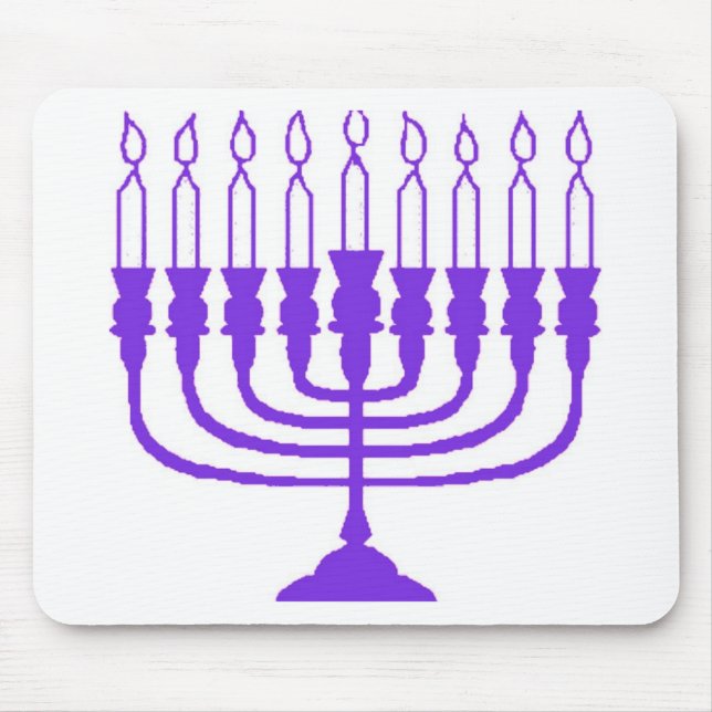 Hanukkah Menorah Mouse Pad (Front)