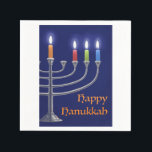 "Hanukkah Menorah." Napkins<br><div class="desc">"Hanukkah Menorah." is a digital painting made in Photoshop of a Hanukkah Menorah with candles lit for the third night. I hope you enjoy it.
Thank you,
Corbie Eva Crouse</div>