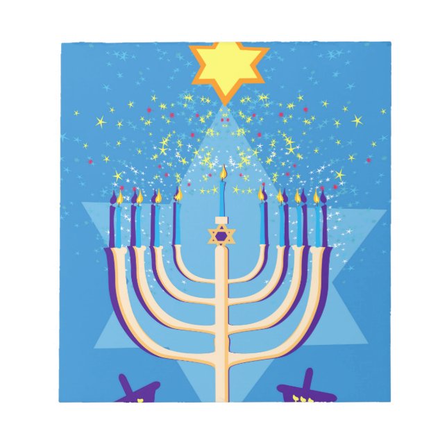 hanukkah menorah notepad (Front)