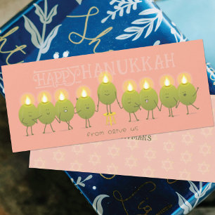 Hanukkah Menorah Olives Group Greeting Card