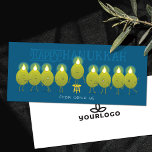 Hanukkah Menorah Olives | Teal Blue Company Card<br><div class="desc">Celebrate the spirit of teamwork this Hanukkah with a card that’s as playful as it is meaningful. On the front, a lively group of olives join forces, standing side by side to create a glowing menorah — complete with the fun-loving message “Happy Hanukkah from olive us.” It’s a cheerful way...</div>