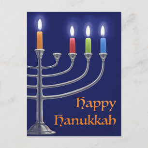 "Hanukkah Menorah." Postcard