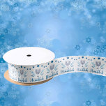 Hanukkah menorah Ribbon Satin Ribbon<br><div class="desc">.Celebrate eight days and eight nights of the Festival of Lights with Hanukkah cards and gifts. The festival of lights is here. Light the menorah, play with the dreidel and feast on latkes and sufganiyots. Celebrate the spirit of Hanukkah with friends, family and loved ones by wishing them Happy Hanukkah....</div>