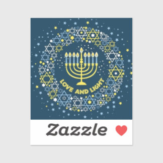 Hanukkah Menorah Star of David Wreath 