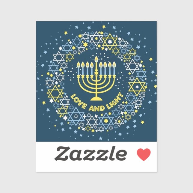 Hanukkah Menorah Star of David Wreath  (Sheet)