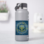 Hanukkah Menorah Star of David Wreath<br><div class="desc">Celebrate the beauty and warmth of Hanukkah with this elegant and modern Jewish holiday design featuring a glowing menorah surrounded by a wreath of Star of David motifs and twinkling stars. The phrase “Love and Light” captures the spirit of the Festival of Lights—joy, tradition, and togetherness. Set against a deep...</div>