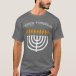 Hanukkah Menorah T-shirt Chanukah Candles Jewish H<br><div class="desc">Hanukkah Menorah T-shirt Chanukah Candles Jewish Holiday Tee .</div>