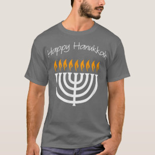 Hanukkah Menorah T-shirt Chanukah Candles Jewish H