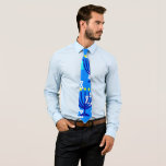 Hanukkah Menorah Tie<br><div class="desc">This tie has a Hanukkah design of menorahs and stars on a blue background. Great for the season.</div>