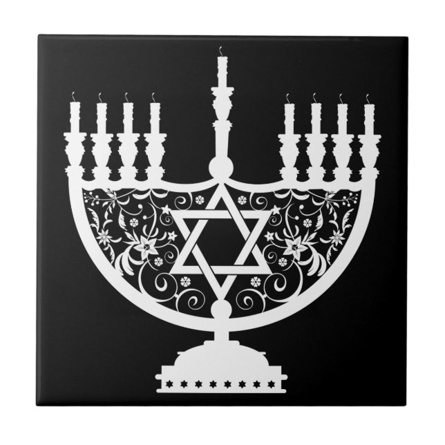 Hanukkah Menorah Tile (Front)
