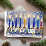 Hanukkah Menorah Watercolor Love and Light<br><div class="desc">Hanukkah Menorah Watercolor Love and Light</div>
