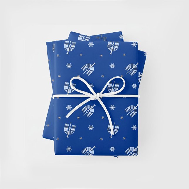 Hanukkah Menorah Wrapping Paper Sheet (Creator Uploaded)