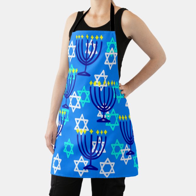 Hanukkah Menorahs Apron (Insitu)