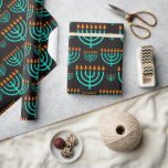 Hanukkah Menorahs  Wrapping Paper<br><div class="desc">A Festive Festival Of Lights Menorah Wrapping Paper For Hanukkah Gifts</div>